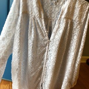 White Lucky Brand dress blouse